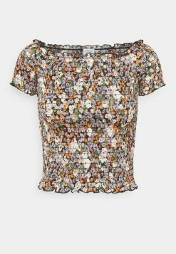 Cheapest 🎉 JDYBOA SMOCK - Print T-shirt - Black/purple Flower ⭐