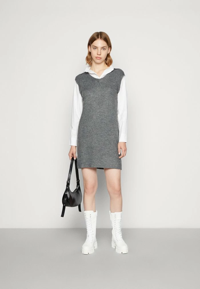 Deals 👍 JDYDREA NIA 👕 SHIRT SLEEVE 👗 DRESS - Jumper 👗 DRESS - Dark Grey 💯 - Image 2