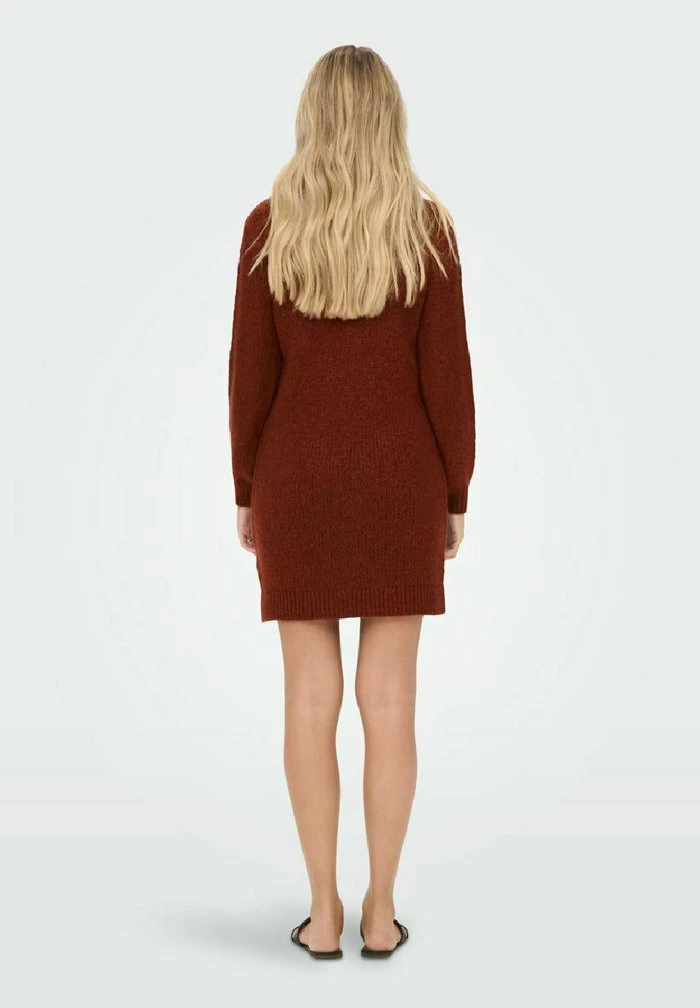 Buy 💯 JDYDINEA L/S SOLID ROLLNECK - Jumper 👗 Dress - Burnt Henna 🥰 - Image 3