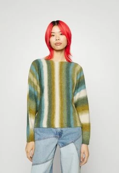 Cheap 🎉 JDYODANA BOATNECK - Jumper - North Atlantic/delphinium Blue/ecru Olive/ecru 🎁