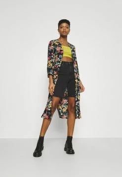 Outlet ✔️ JDY JOSEPHINE LONG KIMONO - ☀️ Summer Jacket - Black/tropical 😉