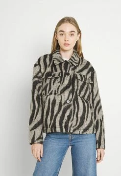 Best Pirce 🧨 JDYLOLES ANIMAL 👕 SHIRT SHACKET - ☀️ Summer Jacket - Siple Taupe/black ⭐